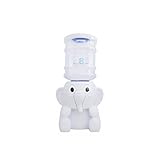 Elephant Water Dispenser Mini Bottled Water Cooler Drinking Holder Multicolor - White, 17x21cm