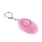 Guard 130 dB Emergency Personal Self-Defense Alarm with LED light for Kids - Elderly - Women,Perfect for Bag Decoration,Pink