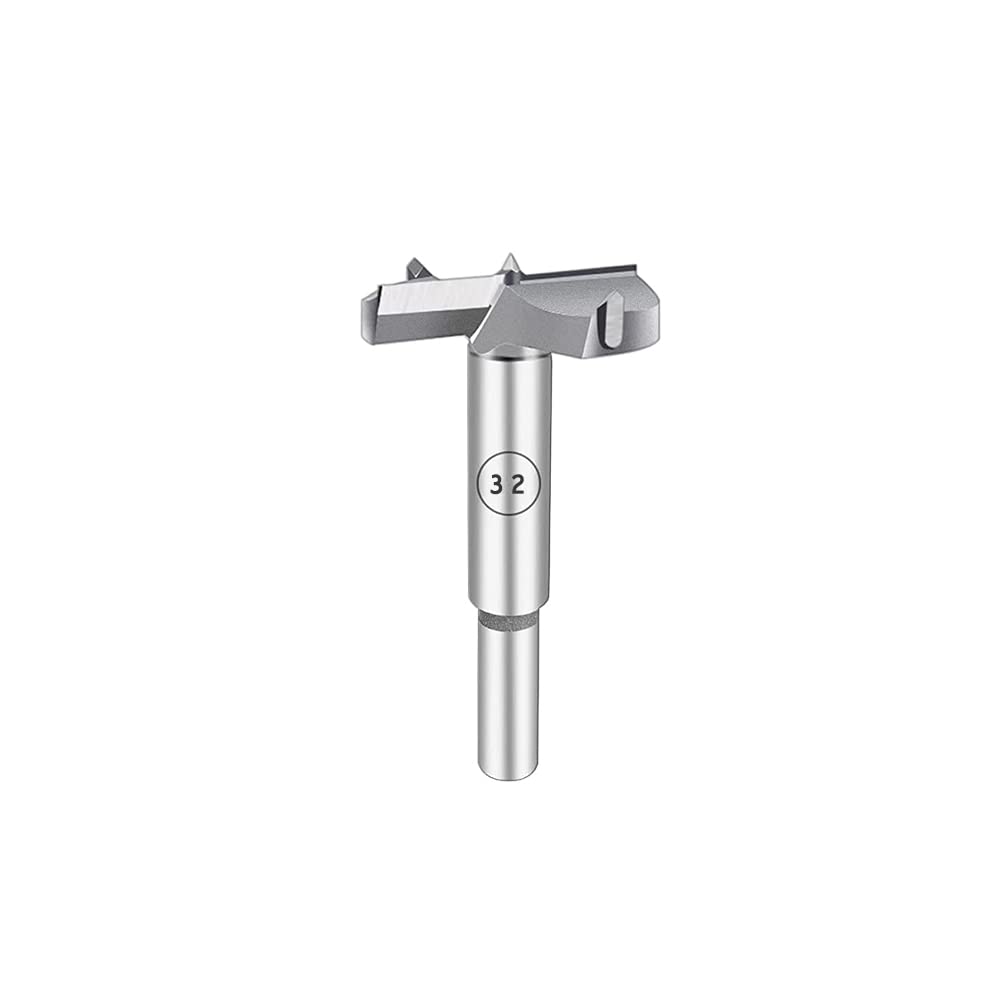 Forstner Drill Bit, 32mm Tungsten Steel Wood Boring Bit, Round Shank Tools, Hole Saw Cutter for Woodworking — image 1