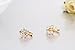 Windshow 18K Yellow Gold Plated Butterfly CZ Mini Huggie Hoop Earrings for Baby Girls Children Kids 0.48