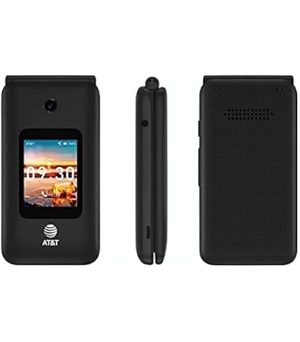 AT&T Cingular Flex 2 Prepaid Flip Phone - 4GB, Classic Navy, 13MP Camera, 1.77" Screen, Refurbished