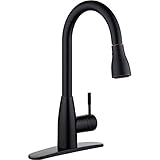 pH7 Single Handle Pull Down Sprayer Kitchen Sink Faucet Oil-Rubbed Bronze Kitchen Faucets with Deck Plate and Docking System