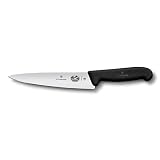 Victorinox 47523 7.5" Knife Fibrox Pro Black Chef's - Straight 7½" Blade 1½" width at handle, Multi