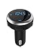 Wireless in Car Bluetooth FM Transmitter with Smart Car Locator, Handsfree Call, Car MP3 Player with Dual USB Charger Radio Adapter - Silver