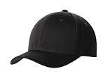 Premium Flex Fit Hat - High Performance Cool & Dry Baseball Caps in 7 Colors Black