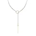Unicra Simple Ring Necklace Silver Y-Necklace Chain Bar Pendant Necklaces Jewelry for Women and Girls (A-Simple)