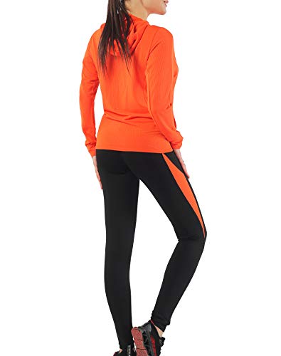 Activewear Sets for Women-Workout Clothes Gym Wear Tracksuits Yoga Jogging Outfit HoodieJacket Pant Legging 2PiecesSet - Thumbnail 4