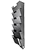 Black Wall Mount Hanging File Holder Organizer 6 Pack | Durable Steel Rack, Solid, Sturdy & Wide | For Letters, Legal Files, Magazines & More | Organize The Desktop, Declutter Your Office - Nozzco