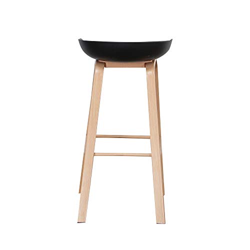 3327 2er Set Skandinavisches Design Barhocker Hochwertiger Barstuhl Retro Stuhl für Hausbar (75cm) (schwarz) – Bild 4