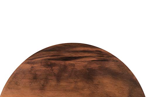 Pandapark Wooden Cutting Board,American Hardwood Chopping and Carving Countertop Block with Juice Drip Groove (11'' Round)