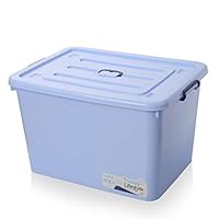 Ffrzd 250L Storage Box Plastic Storage Box Extra Large Covered Storage Box Clothes Storage Box Three-Piece Storage Box (Color : Blue, Size : 200L)