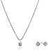 Amazon Essentials 10k Gold Swarovski Pendant Necklace and Earrings Jewelry Set, (previously Amazon Collection)