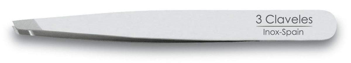 3 Claveles 12261 - Stainless steel, slanted shaving tongs, 10 cm