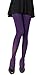 CozyWow Women's 80D Soft Solid Color Semi Opaque Footed Tights High Waist Womens Tights Purple