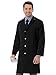 Meta Men's and Women's Unisex 40 Inch Labcoat With Three Outside Pockets And One Inside Pocket (Black, X-Large)