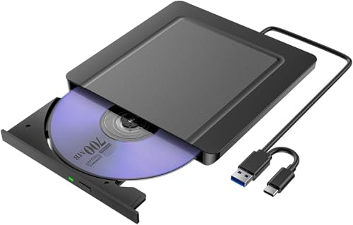 Umaniy Externes CD/DVD-Laufwerk für Laptop, ultradünn