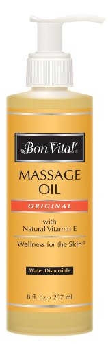 Bon Vital Original Massage Oil, 8 oz. Bottle with Pump