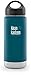 Klean Kanteen Wide Mouth 16 Ounce Insulated Stainless Steel Bottle with Leakproof Loop Cap - Neptune Blue