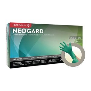 Microflex Neogard Green XL Neoprene Powder Free Disposable