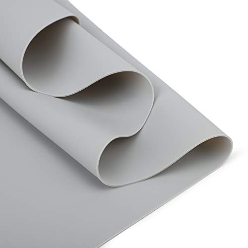 Oversize Silicone Mat for Crafts, Gartful 27.5 x 19.6 inches Epoxy Resin Jewelry Casting Molds Premium Silicone Placemat Nonslip Nonstick Countertop Protector, Light Grey