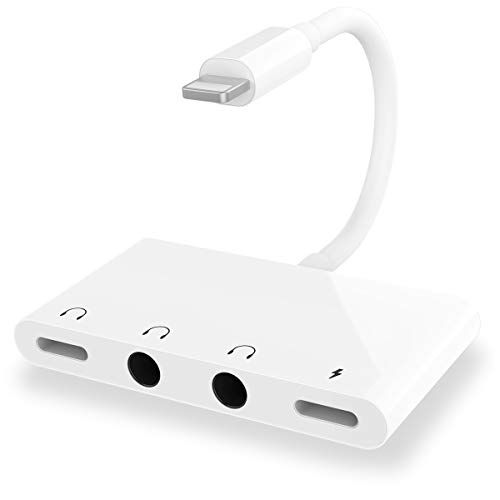 in Headphone Jack Audio Charger Adapter Splitter, iPhone