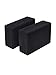 LAIER YOGA Non-Slip Yoga Block (2 Pack) EVA Foam Lightweight Exercise Block for Yoga, Pilates, Meditation-Blackthumb 1