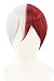 Topcosplay Anime Cosplay Wig Grey and Red Short Halloween Costume Wigs