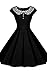 ACEVOG Women's Classy Vintage Audrey Hepburn Style 1940's Rockabilly Evening Dress