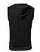 Youstar Men's Modern Color Block Hood Zip Up Vest