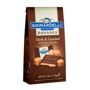 Ghirardelli Chocolate Dark Chocolate & Caramel Squares Chocolates Gift Bag, 5.32 oz.