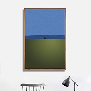 Framed Canvas Wall Art for Living Room, Bedroom Minimalistic Landscape VII Canvas Prints for Home Decoration Ready to Hang - 16x24 inches