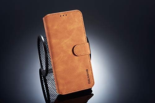 Huawei Mate 20 Pro case, Fusutonus PU Leather Flip Folio Wallet Case Full Body Protective Phone Cover with Card Slot, Stand Holder [TPU Shockproof Interior Case] Brown
