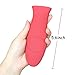 Mykubi Cotton Handle Holders Potholders Handle Mitts Hot Handle Sleeve Pot Holders Covers Glove for BBQ Cooking Baking Kitchen (Black+ Red)
