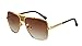 GAMT Retro Square Sunglasses Hipster Metal Big Frame Men Outdoor Sports Eyewear Gold-brown