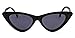 Jucoo Clout Goggles Cat Eye Sunglasses Vintage Mod Style Retro Black Small Cateye Sunglasses for Women