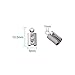 KISSITTY 200pcs Column Fold Over Cord End Tips Stainless Steel Crimp Cord Claps Jewelry Connectors Fit for 4mm Cords 10.5x5x5mm with 1mm Loop