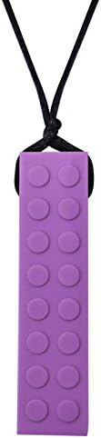 Munchables Chewelry Chewable Sensory Chew Blockz Necklace (Purple)