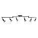 DND 6-Light Adjustable Track Lighting Kit - Flexible Foldable Arms- GU10 Bulbs Included. CE2000-BZ (Black)