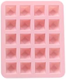 LEEDY 20 Grid Silicone Diamond Ice Cube Square Shape Cake Cookie Chocolate Mould Lollipop Mold Baking Tray 3D Silicones Chocolates Candy Molds