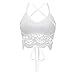Romacci Women Crochet Tank Camisole Lace Vest Blouse Bralette Bra Crop Top