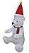BZB Goods 4 Foot Tall Lighted Christmas Inflatable Polar Bear with Hat LED Yard Art Decoration