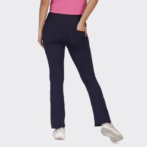 BlissClub Ultimate Flare Pants for Women Upto 5'4 ft | Ribbed Waistband, 4 Pockets | High Waist Trousers and Formal Pants for Office wear 2