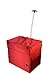 dbest products Wide Load Smart Cart, Red Rolling Multipurpose Collapsible Basket Cart Scrapbooking Laundry