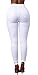 Z.M High Waisted Pants Skinny Jeans For Women Stretch Pencil Pants Curve Jeggings Leggings,White,Medium
