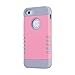 iPhone SE Case, Asstar [Stand Feature] Durable Soft TPU+PC 3 in 1 Hybird Hard Back All-round Protection Case Suitable for iPhone SE / 5S / 5 (Pink+gray)