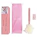 Lazy Tribe Bath brush- Shower Body Brush -Improves Skin's Health And Beauty - Remove Dead Skin And Toxins, Improves Lymphatic Functions- Loofah Bath Sponge,Rich foam(pink)