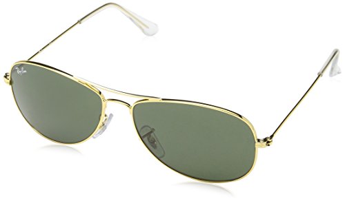 Ray Ban Rb3362 Cockpit Gold Frame/Green Lens Metal Sunglasses, 56mm