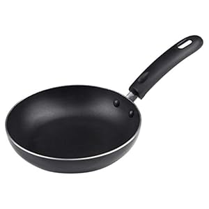 Cresta Aluminium Fry Pan (18cm, Gas Stove Compatible), Sparkle Black