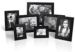 7-Piece Photo Frame Set, Assorted Sizes, Black