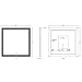 36 Inch Square LED Mirror for Bathroom with Dimmable Lights, Smart Mirror Anti-Fog Function, IP67 Waterproof, Bright White Light for Makeup or Shaving